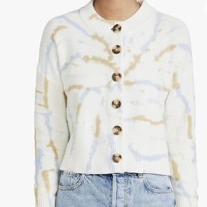Madewell Tie Dye Cropped Broadway Cardigan Sweater Chic